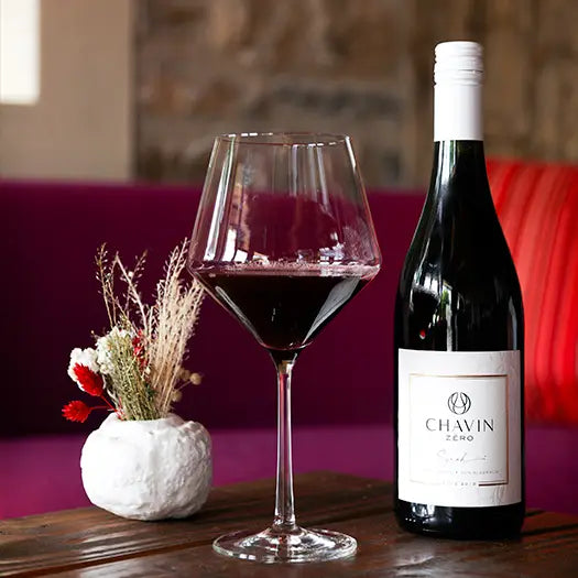 Vin rouge sans alcool Chavin Zéro Syrah 0% Sanzalc, cave sans alcool pour adultes décomplexés