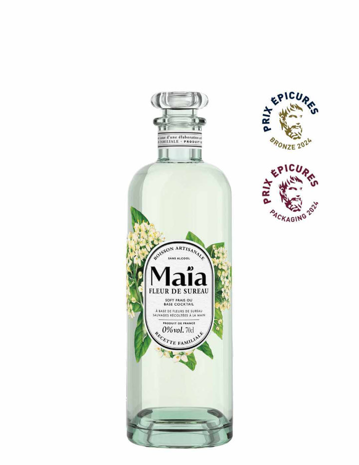 Apéritif Maïa Fleur de Sureau sans alcool 0,0% - Sanzalc, cave sans alcool pour adultes décomplexés