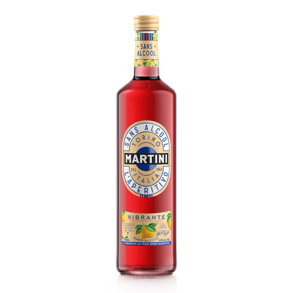 Apéritif Martini Vibrante 0,5% sans alcool - Sanzalc, cave sans alcool pour adultes décomplexés