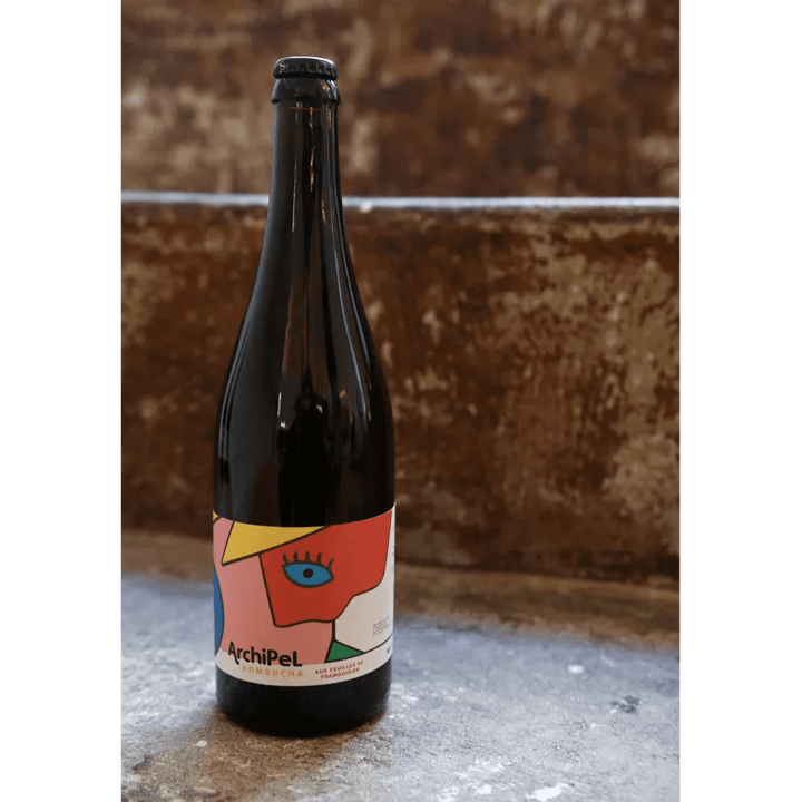 Archipel Kombucha framboisier bio 75 cl - Sanzalc, cave sans alcool pour adultes décomplexés