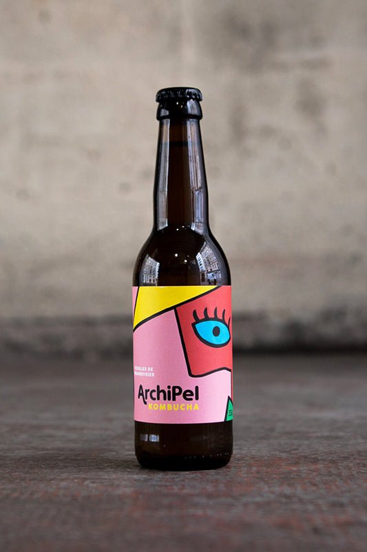 Archipel Kombucha framboisier bio - Sanzalc, cave sans alcool pour adultes décomplexés