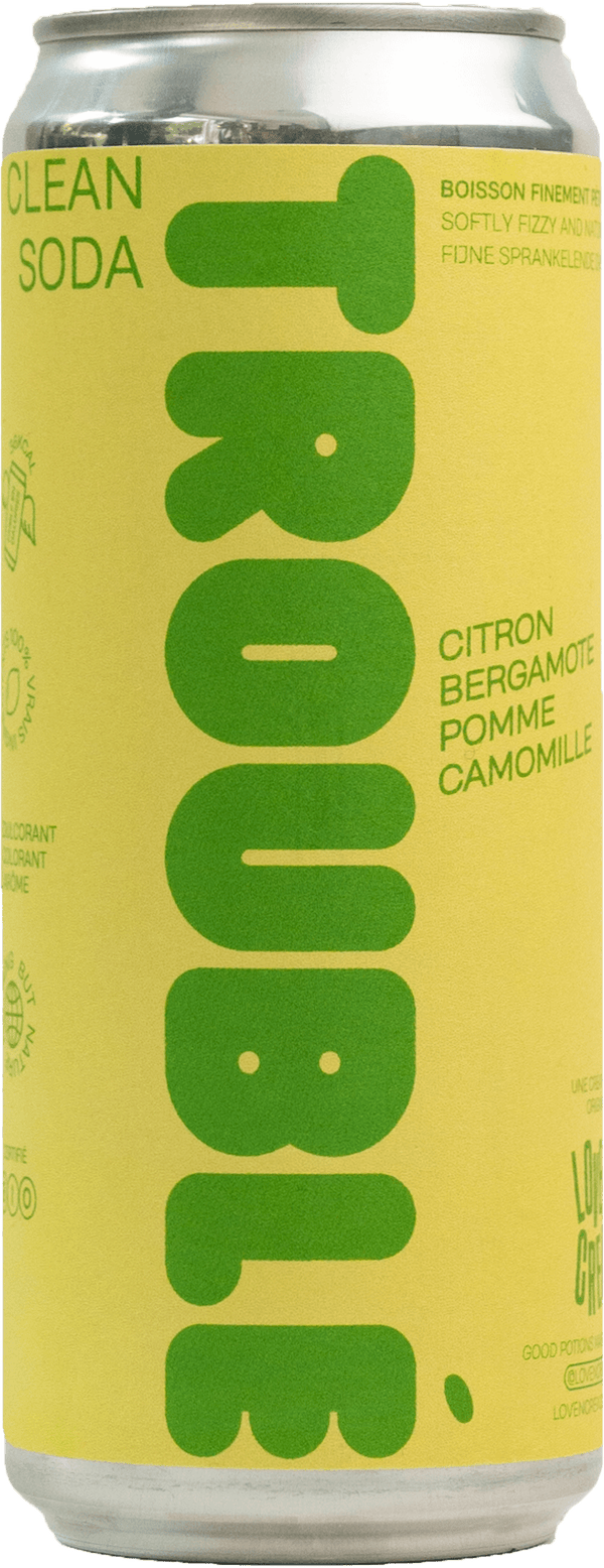 Soda de limón con problemas, bergamota, manzana y manzanilla